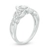 Thumbnail Image 2 of Previously Owned - 1/10 CT. Diamond Solitaire Braided Claddagh Promise Ring 10K White Gold