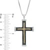 Thumbnail Image 2 of Previously Owned - Men's 1 CT. T.W. Enhanced Black and White Diamond Cross Pendant - 22"