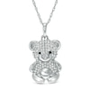 Thumbnail Image 1 of Previously Owned - 1/10 CT. T.W. Diamond Teddy Bear Pendant in Sterling Silver