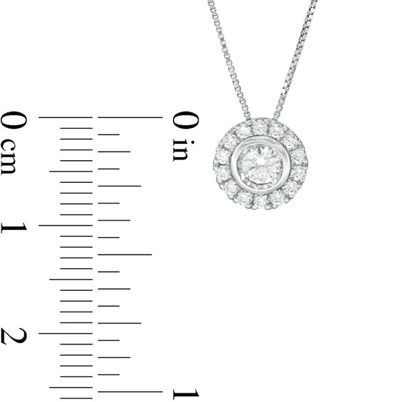 Previously Owned - 1/3 CT. T.w. Diamond Frame Pendant in 10K White Gold
