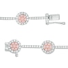Thumbnail Image 2 of Previously Owned - 2 CT. T.W. Pink and White Diamond Frame Bracelet in 14K Two-Tone Gold (Fancy/I2)