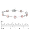Thumbnail Image 3 of Previously Owned - 2 CT. T.W. Pink and White Diamond Frame Bracelet in 14K Two-Tone Gold (Fancy/I2)