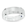 Thumbnail Image 1 of Previously Owned - Vera Wang Men's 1/20 CT. T.W. Black Diamond Four Stone Wedding Band in 14K White Gold