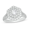 Thumbnail Image 1 of Previously Owned - Vera Wang Love Collection 1-5/8 CT. T.W. Diamond Hexagon Frame Engagement Ring in 14K White Gold
