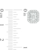 Thumbnail Image 3 of Previously Owned - 1 CT. T.W. Emerald-Cut Diamond Stud Earrings in 14K White Gold (I/SI2)