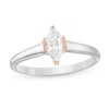 Thumbnail Image 1 of Previously Owned - 1/2 CT. T.W. Marquise Diamond Engagement Ring in 14K Two-Tone Gold