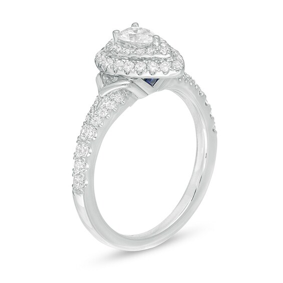Previously Owned - Vera Wang Love Collection 3/4 CT. T.w. Pear-Shaped Diamond Engagement Ring in 14K White Gold