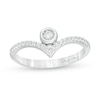 Thumbnail Image 1 of Previously Owned - Marilyn Monroe™ Collection 1/5 CT. T.W. Diamond Chevron Ring in 10K White Gold
