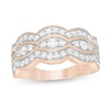 Thumbnail Image 1 of Previously Owned - 1 CT. T.W. Diamond Multi-Row Vintage-Style Anniversary Ring in 14K Rose Gold