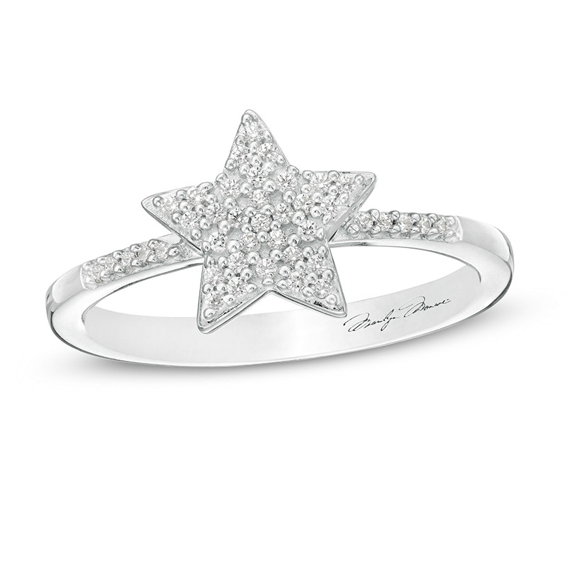 Main Image 1 of Previously Owned - Marilyn Monroe™ Collection 1/6 T. T.W. Diamond Star Ring in Sterling Silver