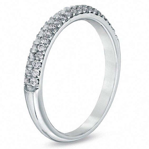 Previously Owned - Vera Wang Love Collection 3/8 CT. T.w. Diamond Two Row Band in 14K White Gold
