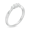 Thumbnail Image 3 of Previously Owned - 1/5 CT. T.W. Diamond Past Present Future® Crossover Shank Ring in 10K White Gold