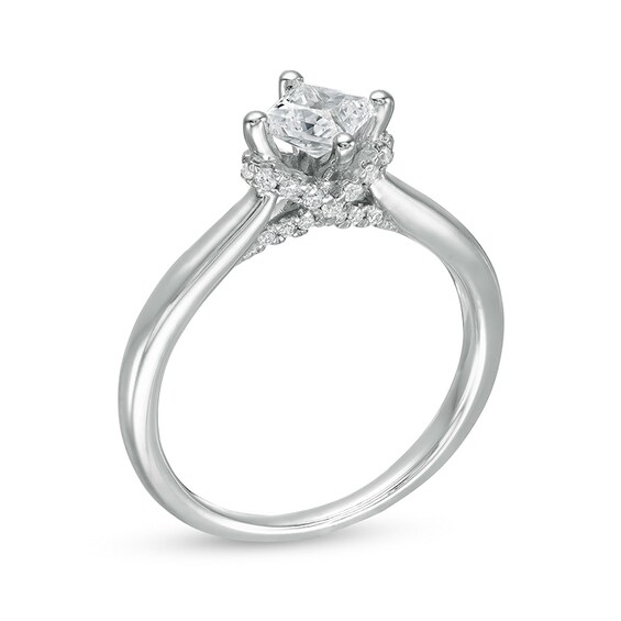 Previously Owned - 5/8 CT. T.w. Princess-Cut Diamond Engagement Ring in 14K White Gold (I/I2)