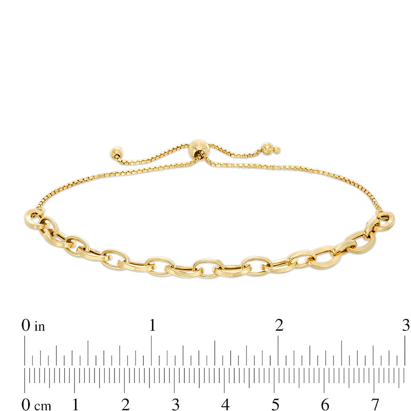 Previously Owned - 6.0mm Circle Link Bolo Bracelet in Hollow 10K Gold - 10.5"