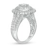 Thumbnail Image 3 of Previously Owned - 1-1/2 CT. T.W. Diamond Double Cushion Frame Engagement Ring in 10K White Gold