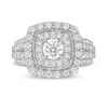 Thumbnail Image 4 of Previously Owned - 1-1/2 CT. T.W. Diamond Double Cushion Frame Engagement Ring in 10K White Gold