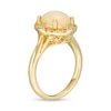 Thumbnail Image 3 of Previously Owned - Captivating Color Oval Opal, Spessartite and Diamond Accent Frame Ring in 14K Gold