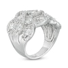 Thumbnail Image 2 of Previously Owned - 3 CT. T.W. Diamond Woven Triple Row Ring in 10K White Gold