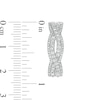 Thumbnail Image 3 of Previously Owned - 1 CT. T.W. Diamond Loose Braid Hoop Earrings in 10K White Gold