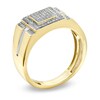 Thumbnail Image 2 of Previously Owned - 1/4 CT. T.W. Diamond Micro Cluster Square Stepped Ring in 10K Gold