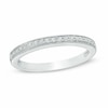 Thumbnail Image 1 of Previously Owned - Ladies' 1/10 CT. T.W. Diamond Milgrain Wedding Band in 14K White Gold