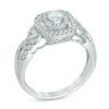 Thumbnail Image 2 of Previously Owned - 1/2 CT. T.W. Diamond Frame Vintage-Style Engagement Ring in 10K White Gold