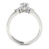 Thumbnail Image 3 of Previously Owned - 1 CT. T.W. Diamond Collared Split Shank Engagement Ring in 14K White Gold