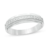 Thumbnail Image 1 of Previously Owned - 1/4 CT. T.W. Diamond Vintage-Style Wedding Band in 10K White Gold