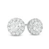 Thumbnail Image 0 of Previously Owned - 1 CT. T.W. Diamond Frame Stud Earrings in 14K White Gold (I/SI2)