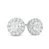 Thumbnail Image 1 of Previously Owned - 1 CT. T.W. Diamond Frame Stud Earrings in 14K White Gold (I/SI2)