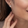 Thumbnail Image 2 of Previously Owned - 1 CT. T.W. Diamond Frame Stud Earrings in 14K White Gold (I/SI2)