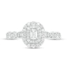Thumbnail Image 4 of Previously Owned - 3/8 CT. T.W. Emerald-Cut Diamond Art Deco Vintage-Style Engagement Ring in 10K White Gold