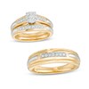 Thumbnail Image 1 of Previously Owned - and 1/3 CT. T.W. Diamond Bridal and Wedding Band Set in 10K Two-Tone Gold