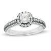 Thumbnail Image 1 of Previously Owned - Vera Wang Love Collection 1 CT. T.W. Diamond Frame Engagement Ring in 14K White Gold