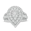 Thumbnail Image 1 of Previously Owned - 2 CT. T.W. Composite Pear Diamond Layered Engagement Ring in 10K White Gold