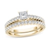 Thumbnail Image 1 of Previously Owned - 1 CT. T.W. Princess-Cut Diamond Bridal Set in 14K Gold