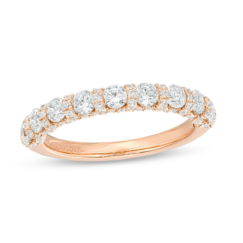 Main Image 1 of Previously Owned - Vera Wang Love Collection 1-1/5 CT. T.W. Diamond Band in 14K Rose Gold