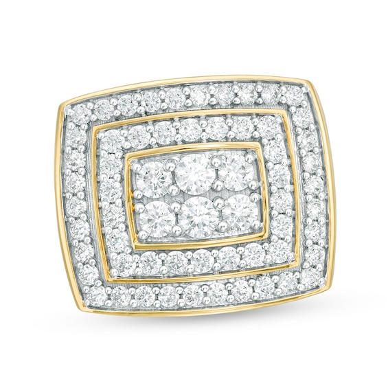 Previously Owned - 3 CT. T.w. Composite Diamond Double Cushion Frame Ring in 10K Gold