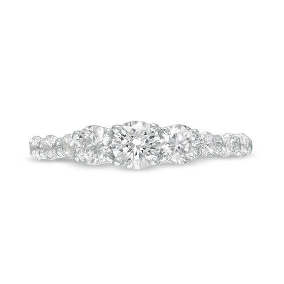 Previously Owned - 1 CT. T.w. Diamond Past Present FutureÂ® Engagement Ring in 14K White Gold