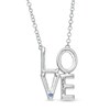 Thumbnail Image 2 of Previously Owned - Vera Wang Love Collection 1/5 CT. T.W. Diamond "LOVE" Necklace in Sterling Silver - 19"