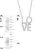 Thumbnail Image 3 of Previously Owned - Vera Wang Love Collection 1/5 CT. T.W. Diamond "LOVE" Necklace in Sterling Silver - 19"