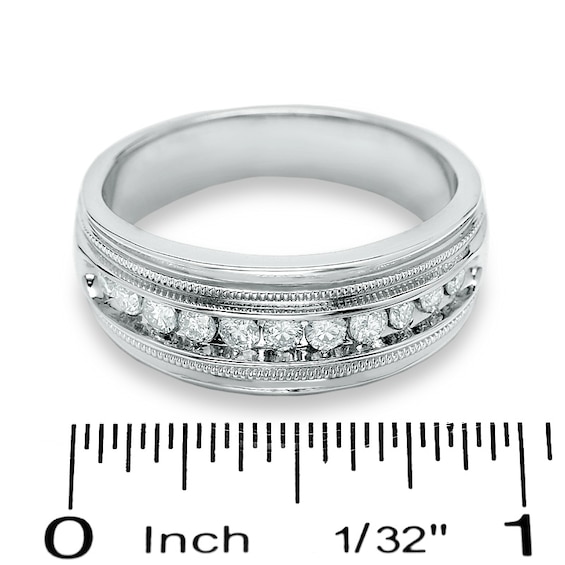 Previously Owned - 1/2 CT. T.w. Diamond Eleven Stone Ring in 14K White Gold