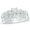 Thumbnail Image 1 of Previously Owned - 1-1/2 CT. T.W. Princess-Cut Diamond Three Stone Bridal Set in 14K White Gold