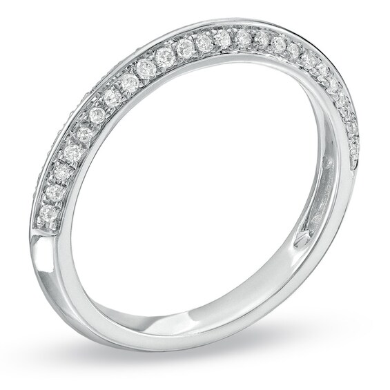 Previously Owned - 1/2 CT. T.w. Diamond Double Row Anniversary Band in 10K White Gold