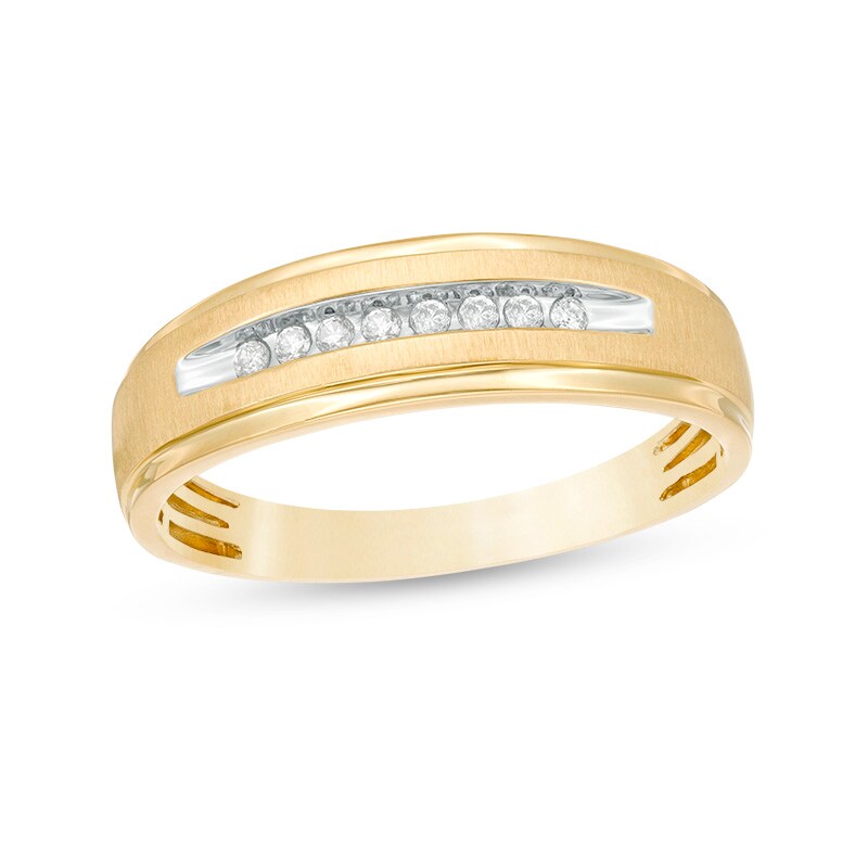 Main Image 1 of Previously Owned 1/10 CT. T.W. Diamond Wedding Band in 10K Gold