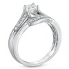 Thumbnail Image 2 of Previously Owned - 1/2 CT. T.W. Princess-Cut Diamond Bridal Set in 10K White Gold