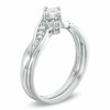 Thumbnail Image 2 of Previously Owned - 1/4 CT. T.W. Princess-Cut Diamond Bridal Set in 10K White Gold