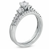 Thumbnail Image 2 of Previously Owned - 5/8 CT. T.W. Diamond Three Stone Bridal Set in 14K White Gold