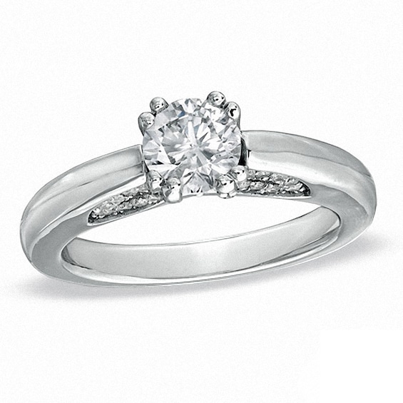 Previously Owned - Vera Wang Love Collection 1 CT. T.w. Diamond Engagement Ring in 14K White Gold