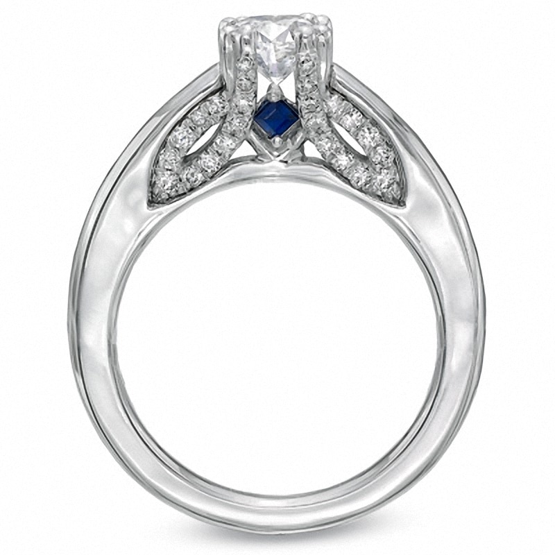 Main Image 2 of Previously Owned - Vera Wang Love Collection 1 CT. T.W. Diamond Engagement Ring in 14K White Gold